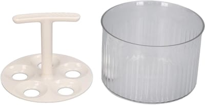 Gehaktbal Maker - Keuken Hulp - Snelle Maaltijd Prep - Knoeivrij Werken - 5 Ballen - Creme Wit