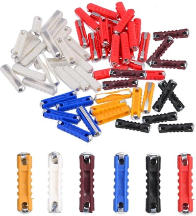 Dailygoods - Autozekeringen - Set voor autozekeringen - 60 stuks - Platte zekeringen - Gesorteerde autozekeringen - Geschikt voor auto’s