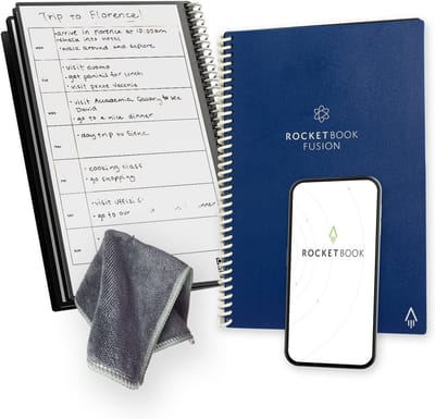 Herbruikbare Planner - Productiviteitsagenda - Taken Plannen - Digitaal Opslaan - 15 x 22.4 cm - Donkerblauw
