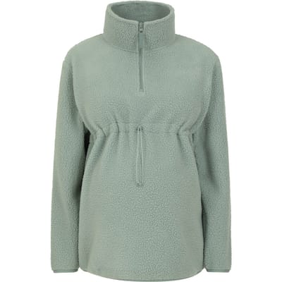 Mountain Warehouse Dames/Dames Sherpa Half Rits Zwangerschaps Fleece Top (Groen)