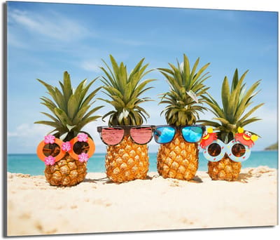 TMK ArtDeko - Snijplank van Gehard Glas - 60x52cm - Ananas