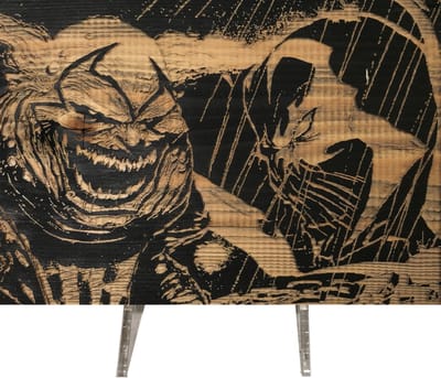 CharredArt - Houten Bord Spawn & clown Hout kunst - Huis decoratie woonkamer - Wanddecoratie accessoires - Kamer interieur decoraties