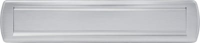 AXA Brievenbus briefplaat (model Curve Plus) Aluminium geslepen: Geluidsdempend en tocht- en waterdicht (340 x 74 mm)