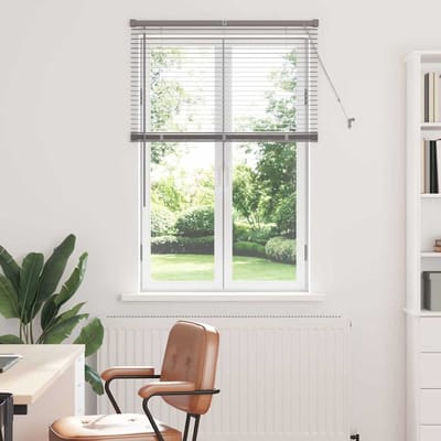 vidaXL - Venetiaanse - jaloezie - zilver - 130 - x - 85 - cm - 25 - mm - Aluminium