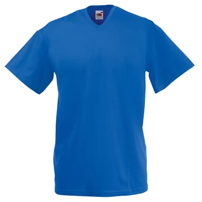 Fruit Of The Loom Heren Valuegewicht V-hals, T-shirt met korte mouwen. (Royaal)