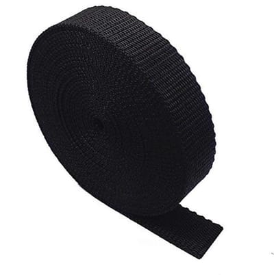 Duurzame zware band - 5 meter - Geschikt voor rugzakken, bagage en accessoires (Zwart, 50 mm)