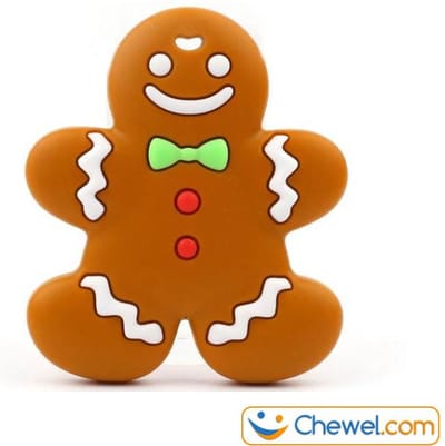Chewel Bijtketting Peperkoek Mannetje - Kauwketting voor matige tot stevige kauwbehoefte