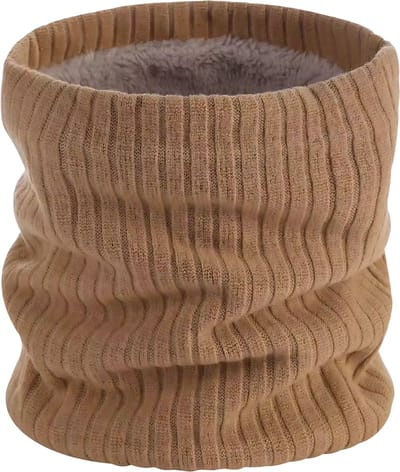 Warme Gebreide Fleece Sjaal Winter – Thermisch, Winddicht, Ski Sjaal, Dames & Heren, Multifunctioneel Gezichtsmasker, Outdoor, Wandelen, Fietsen, Schaatsen, Winteraccessoire-Khaki