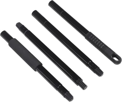 Metalen Dweilstok - Dweil Handvat Staaf - Vloeren Reinigen - Schroefdraad Bevestiging - 130 cm Lengte - Zwart