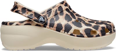 Crocs Classic Platform Animal Remix Clog Bone Maat 33/34 US W4