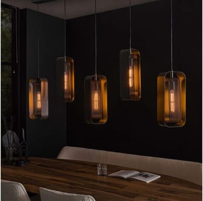 Hanglamp Mesh rotate 5 lampen - Artic zwart