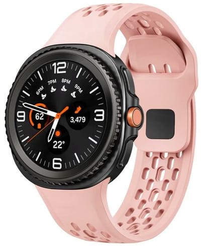 By Qubix - smartwatch bandje - Compatible Samsung bandje - Ultimate sport edition band - Roze - Geschikt voor Samsung Galaxy Watch 9 (40/44mm) - Watch 8 (40/44mm) - Watch 8 Classic (46mm)