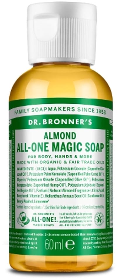 Dr Bronners Liquid soap amandel 60 Milliliter