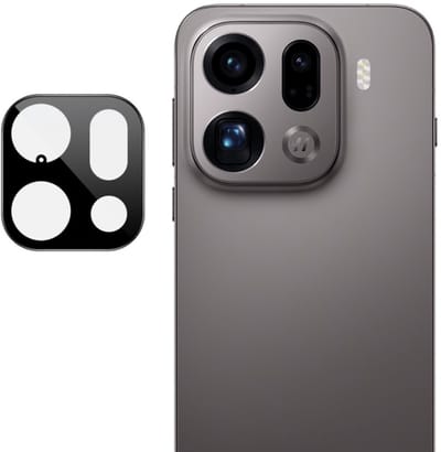 IMAK Camera Lens Protector - Geschikt voor OPPO Find X9 Pro Camera Lens Protector - IMAK 9H Tempered Glass - Zwart