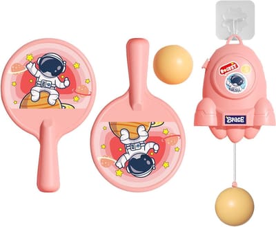 Tafeltennis Trainer - Bal Trainer - Oefenen Thuis - Verstelbare Hoogte - 20 x 17 x 5 cm - Roze