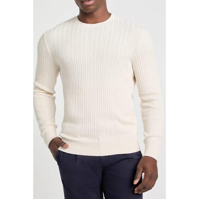 GUESS Cn Ls Stitched Silk Spirit White Taglia: L | Maglie a manica lunga Outlet | Uomo | Bianco