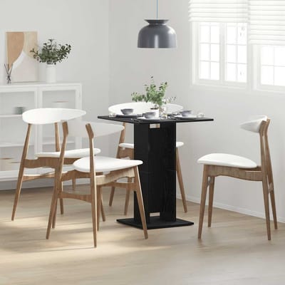 vidaXL - Bistrotafel - Zwart - Eiken - 60x60x75 - cm - Bewerkt - Hout
