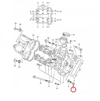 Visserie origine pour moto Suzuki 650 SV 2001 11161-33E00-000 Neuf