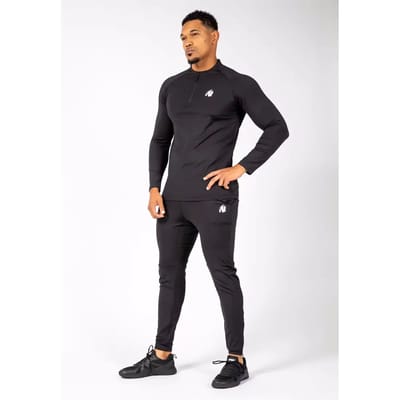 Gorilla Wear Hamilton Hybrid - Sportshirt - Longsleeve heren - Zwart - S