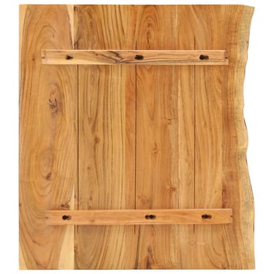 vidaXL - Wastafelblad - 80x52x2,5 - cm - massief - acaciahout