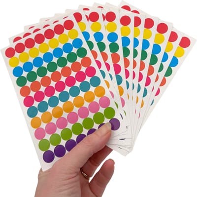 10 vel Stippen Stickers - 11 kleuren - 770 stickers - 11MM - Stickertjes voor Journal, Planners, Agenda, Knutselen, Organisatie