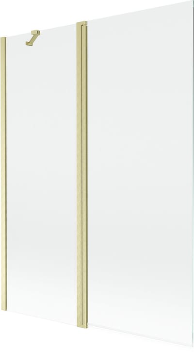 Mexen Mist douchewand 2-delig 130 x 150 , transparant, mat goud - 8A9-130-011-55-00