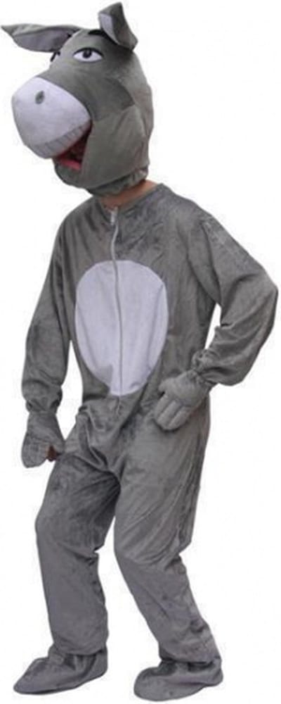 Dierenpak Ezel - Pluche ezel verkleedkleding kostuum - volwassenen - grijs