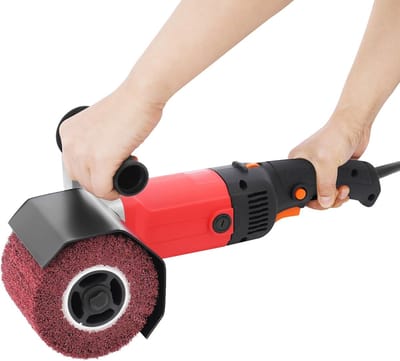 Elektrische Schuurmachine - Borstelmachine Polijstmachine - Metaal Bewerken - 6 Snelheden Instelbaar - 1580W 220V - Rood Zwart