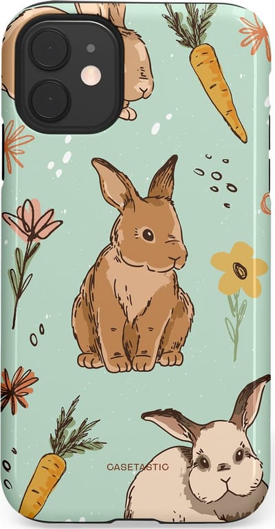 Casetastic Hoesje Geschikt voor Apple iPhone 11 - Stijlvolle Beschermende Duo-layer Case - Hop hop flapoortje