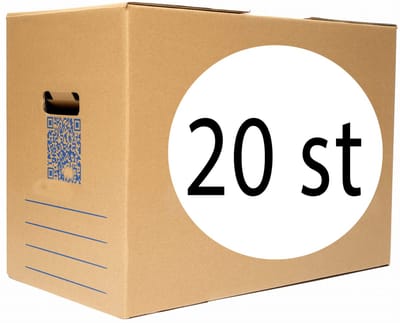 Verhuisdozen 85L – 20 STUKS zelf sluitend geen tape nodig - Extra stevige handvaten en bodem - Automatisch opzetbaar - Direct gebruiksklaar – Opbergbox – Herbruikbaar – Duurzaam – 50 kg laadvermogen - 3-laags karton – Standaard maat 56x41x37cm
