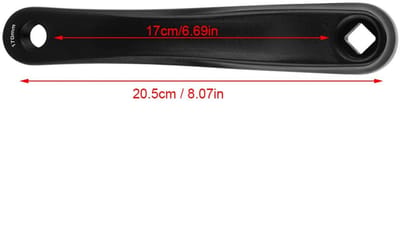 Dailygoods- Fietskrukarm 170 mm - Aluminiumlegering - Links - Vervangingsaccessoire - Lichtgewicht - Duurzaam - Hoge sterkte - Fietsarm