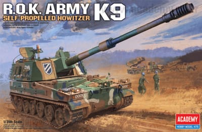 Academy Modelbouwpakket Auto - 13219 ROK Army K9 Self-Propelled Howitzer - Zuid-Koreaans Militair Voertuig Plastic - 1:35 - Modelbouw