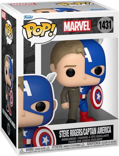 POP! Figures ! Marvel Split - Captain America/Steve Rogers Speelpoppen