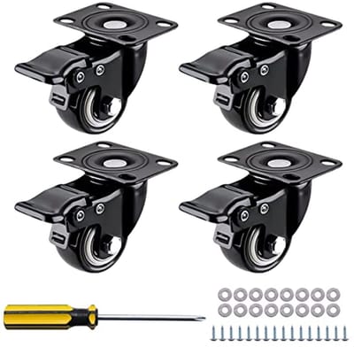 Heavy Duty 360 Graden Geruisloze Zwenkwielen - 4 Stuks 40mm met Rem