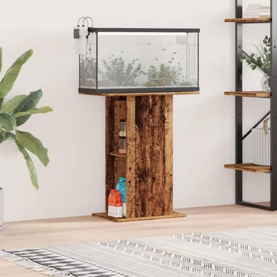 Aquariumstandaard - Aquariummeubel Kast - Aquarium Presenteren - Met Opbergvakken - 36 x 605 x 725 cm - Oud hout