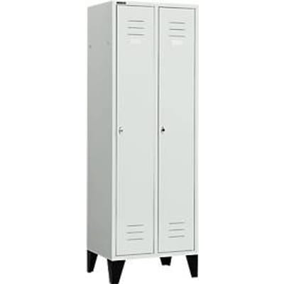 Schäfer Shop  Select Kledinglocker met poten - draaigrendelslot - lichtgrijs/lichtgrijs