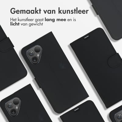 Accezz Hoesje - Geschikt voor Fairphone 5 - Wallet Softcase Bookcase - Zwart