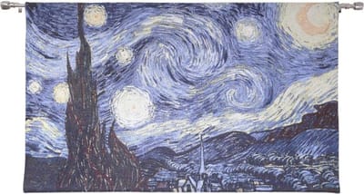 Signare Wandkleed | Starry Night | Sterrennacht | Vincent van Gogh | 82cm x 120cm | Kunst | Gobelinstof | Wandtapijt