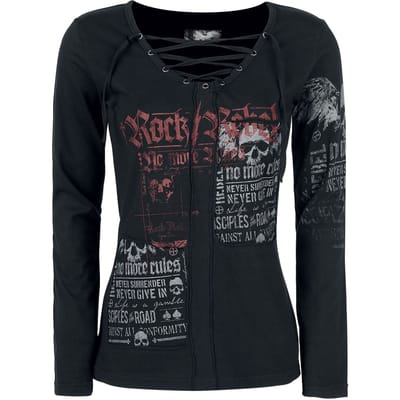 Rock Rebel by EMP - Rock Shirt met lange mouwen - Stay Awake - XS tot XXL - voor Vrouwen - zwart