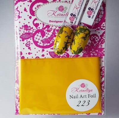 Korneliya Nailart folie - Transfer folie - Nagel Folie Mat CraquelÃ© Zon Geel 223