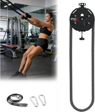 Endless Rope Trainer, Kabelmachine met Katrol En Instelbare Weerstand, Fitnessapparaat met Trekkoord, Intervaltraining met Weerstand voor Spieruithoudingsvermogen