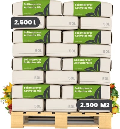Bodemverbeteraar – Activator Mix (2500 Liter – Voor 2500 M2) Mix Van Actieve Micro-Organismen (O.A. Mycorrhiza En Rhizobacteriën), Lavameel, Koemest En Wormenmest - Organifer