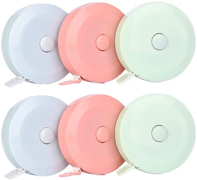Dailygoods- Meetlint 150 cm - 6 Stuks - Zacht Kleermakerslint - Dubbele Schaal - Omtreklint - Lichtgewicht en Handzaam - Maatlint