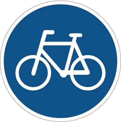 Fietspad bord - G11 | gecoat dibond materiaal | 10 cm