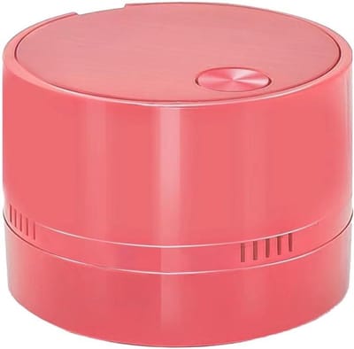 Mini Stofzuiger - Bureau Reiniger - Desktop Schoonmaken - Hoge Zuigkracht - 9 x 7.8 cm - Roze