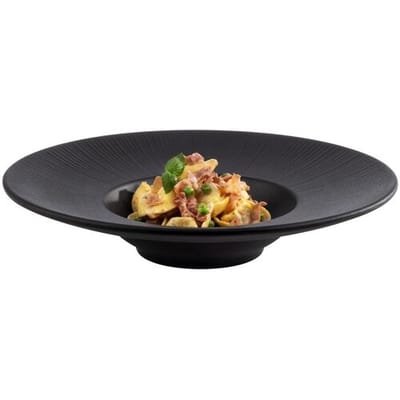 GGM Gastro (6 Stück) Teller - tief - NERO - Melamin - Ø 290mm