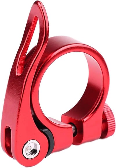 Zadelpenklem - Zadelklem Fiets - Fietsen Aanpassen - Snelle Verstelling - 30.2-31.9 mm - Rood
