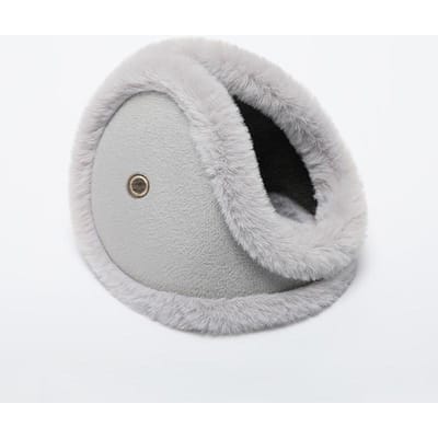 Warme Verdikte Fluwelen Oorkappen Winter Outdoor Fietsen Fleece Heren Dames Oorbeschermer Pluche Zachte Oorkappen Masker met Oorstuk white