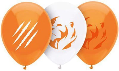 Haza oranje leeuw ballonnen - 8x stuks - 30 cm - Koningsdag - WK/EK - supporters - versiering