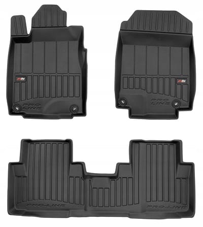 Frogum No.77 - Automatten 3D - Geschikt voor Honda CR-V IV (2012-2018) - 3-delige set - Zonder subwoofer - Hoge rand 6cm